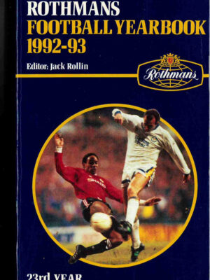 ROTHMANS FOOTBALL YEARBOOK 1992/93